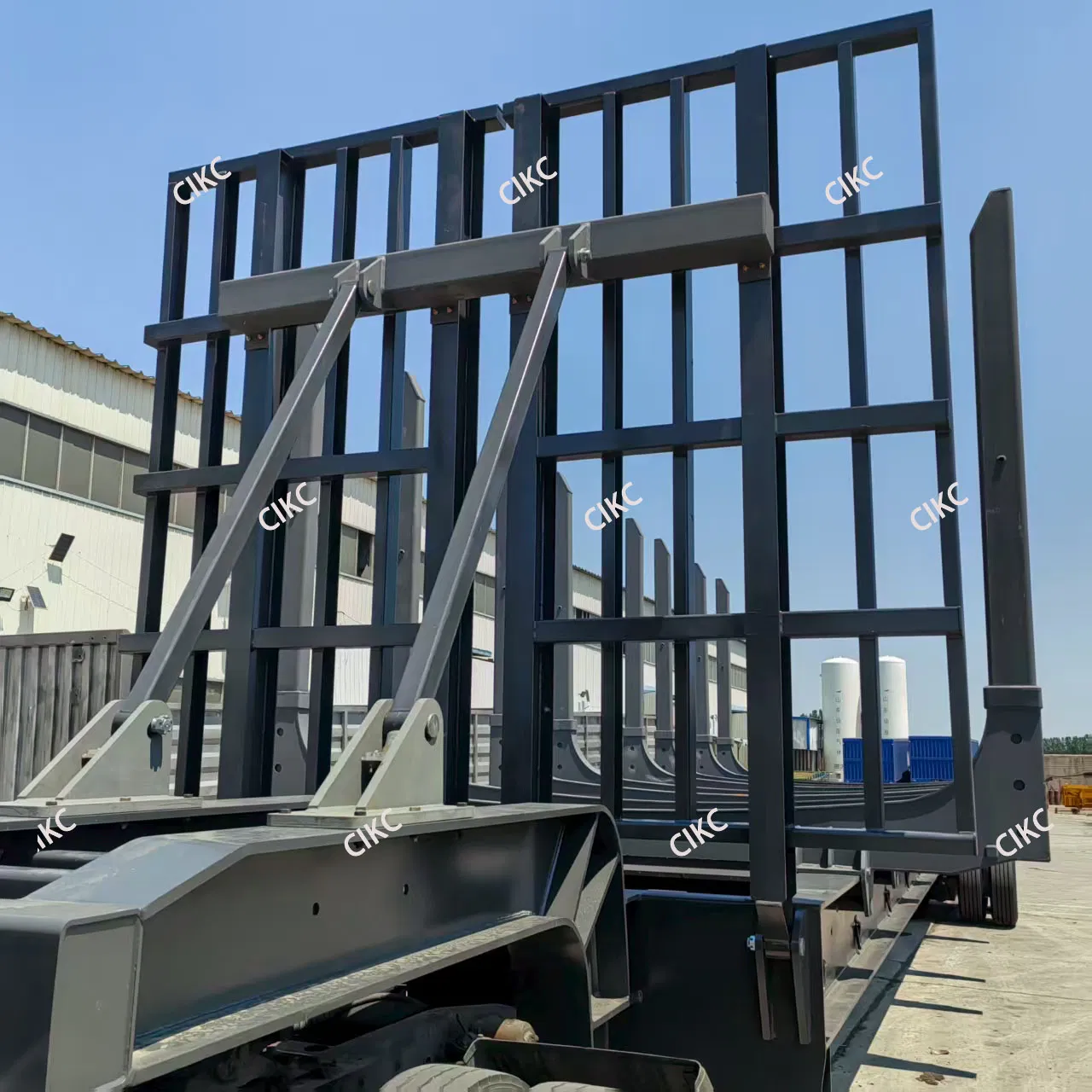 Heavy-Duty 2/3/4-Axle 100-Ton Timber, Lumber, Log Transport Pillar-Type Truck Semi-Trailer