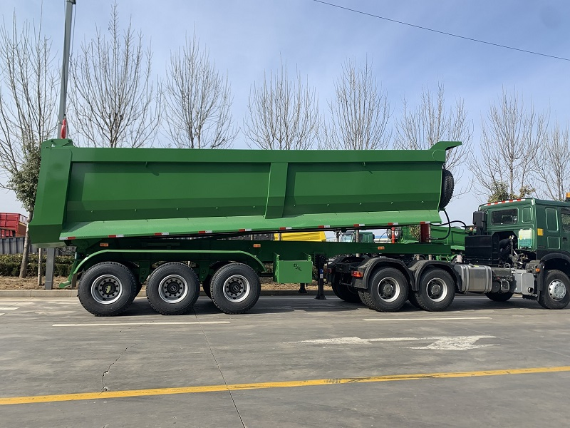 Vehicle Master 3 Axles 4 Axles 80 Tons Hydraulic Side Box Tipper Dump Trailer Heavy Duty Hydraulic 35 45cbm U-Shaped Rear Dump Semi Truck Trailer