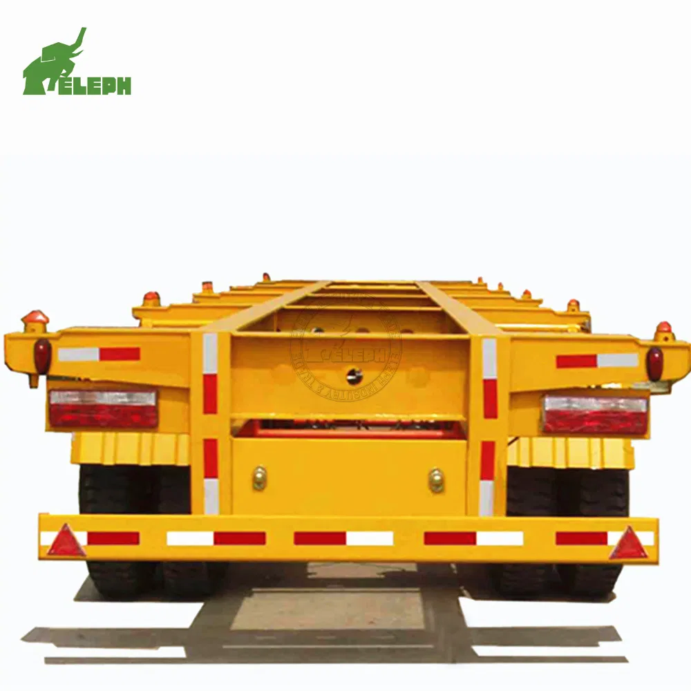 Eleph Brand 20FT 40FT Tri Axle Skeleton Container Chassis Semi Trailer Skeletal Skeleton Trailer