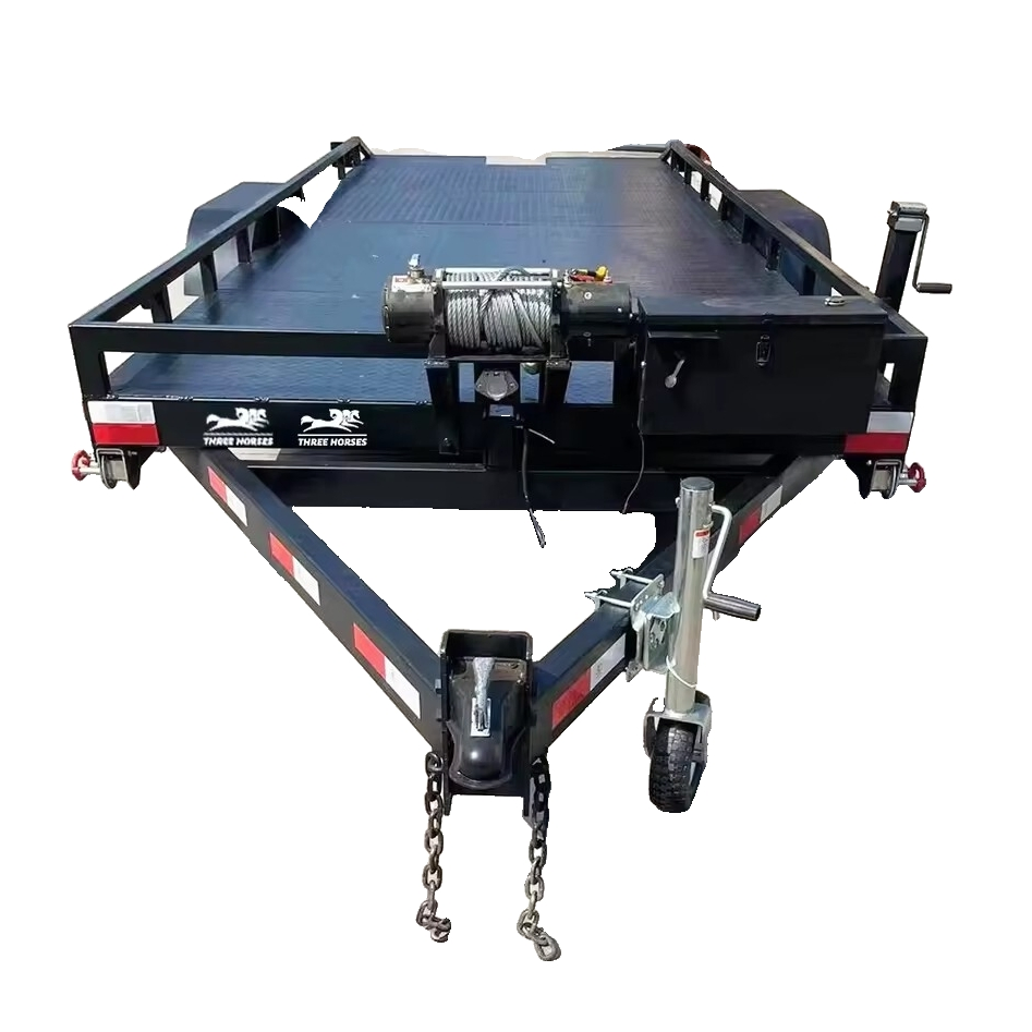 Top Durable 16 Foot Aluminum Tilt Deck Car Trailer High Performance 8X10 Car Hauler