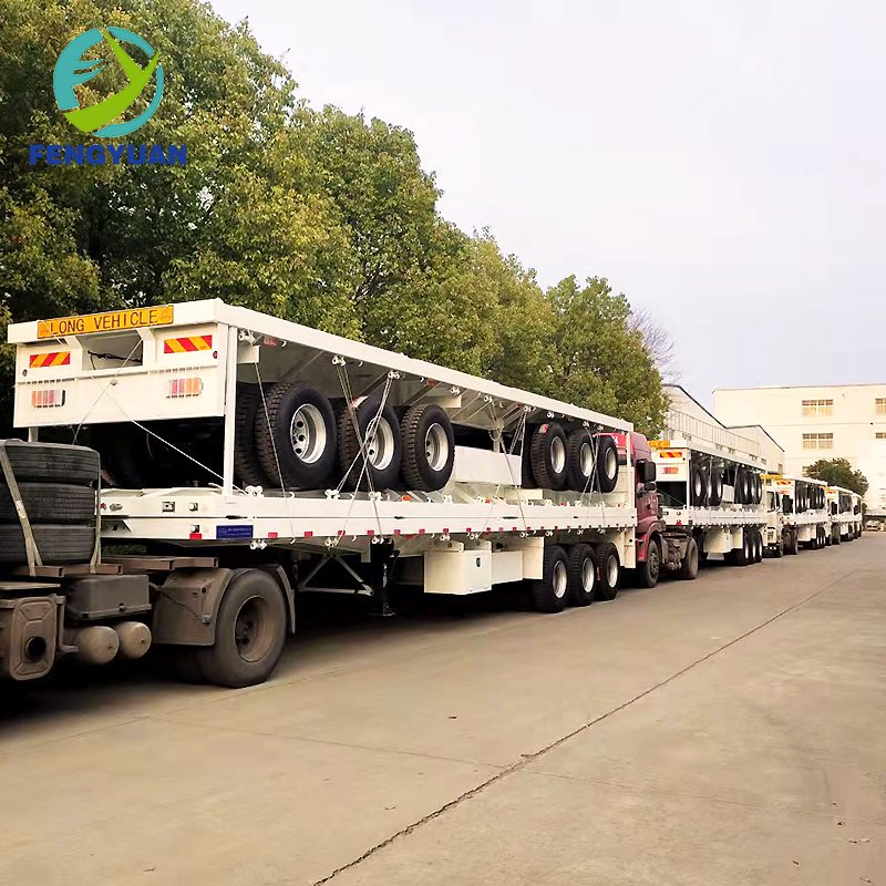 3 Axle 40 Feet Flatbed Semi Trailer Heavy Truck 30t 40t