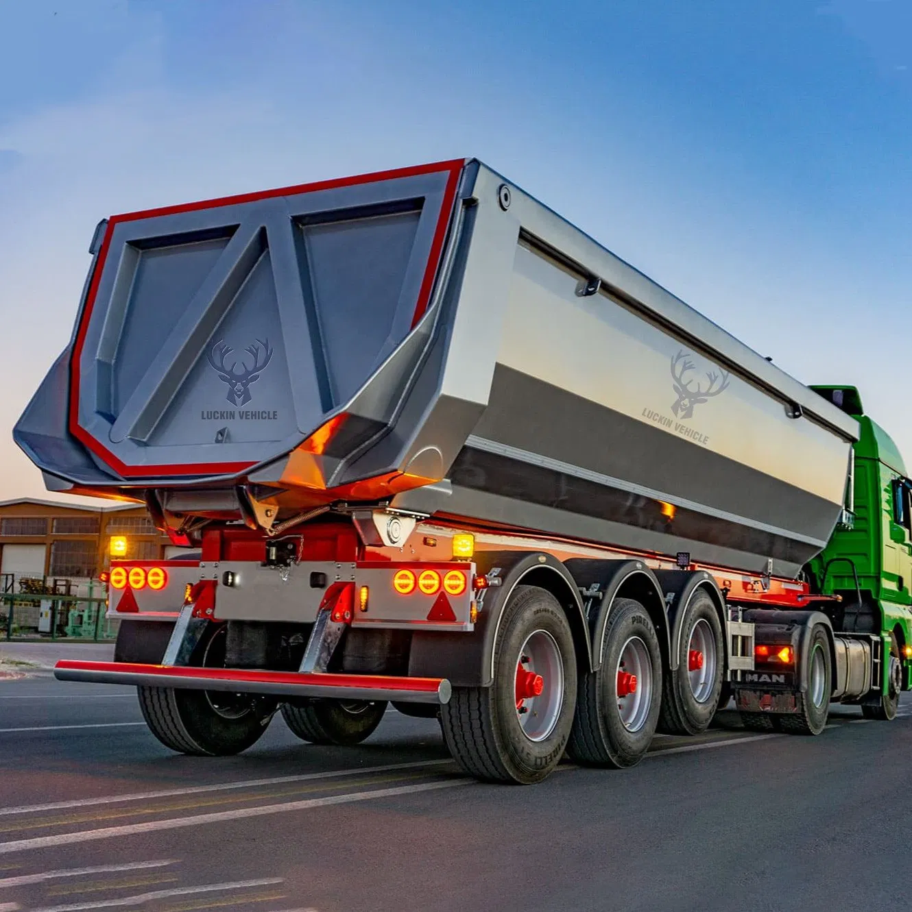 Hot Selling Mini Hydraulic 3/4/5 Axles 80 100 150 Tons Side Dump Tipping Tipper End Rear Dump Bauxite Ore Cargo Sand Stone Mining Transport Semi Trailer