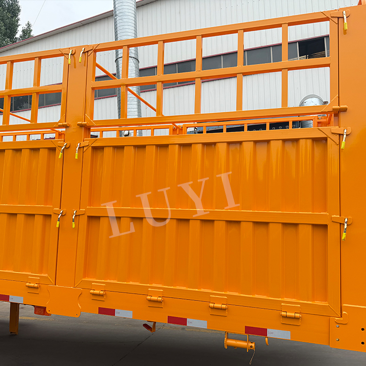 5-Axis 80 Ton Fence Ventilation Design Cargo Transportation Truck Semi Trailer Side Wall Trailer 3 Axle Fence Cargo Semi Trailer