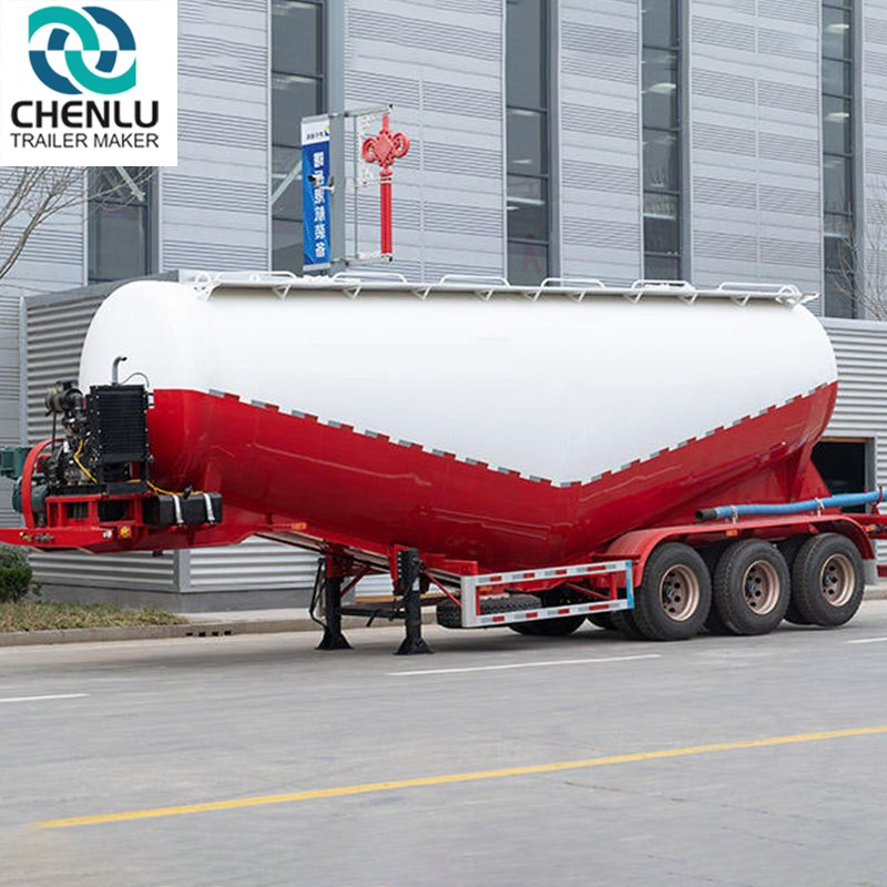 3 Axle 40-60 Tons 45cbm Dry Bulk Cement Powder Bulker Tanker Siloba Truck Trailer for Sale