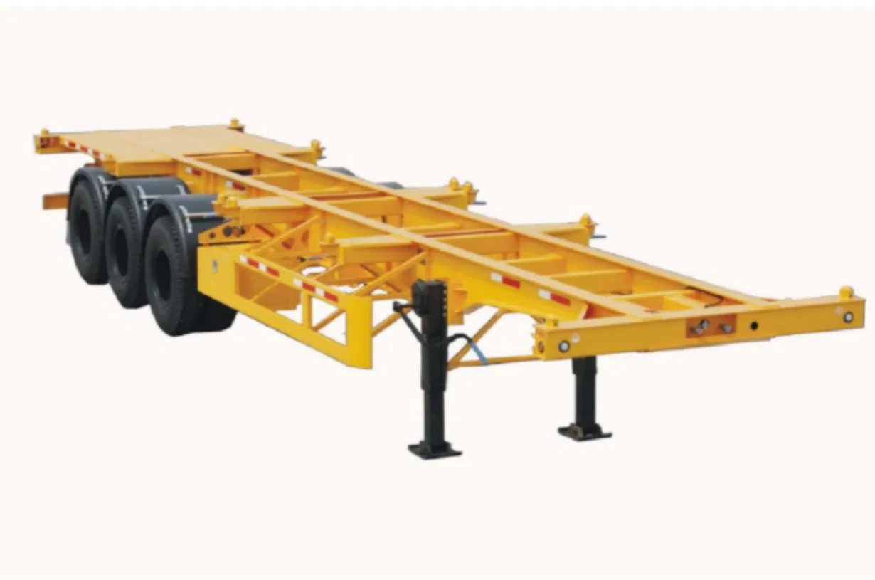 High Standards Skeleton Skeletal Container Semi Trailer 40FT Container Chassis for Sale
