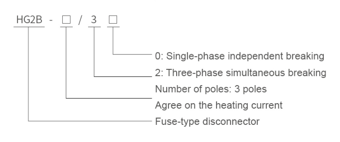 HG2B series strip fuse disconnector model meaning