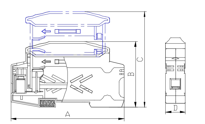 Fuse Type Isolator Dimension