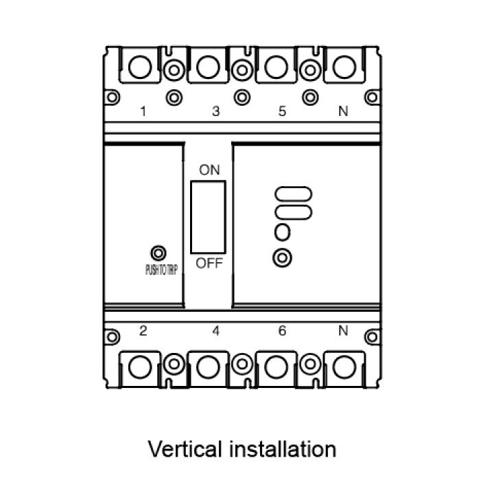 Vertical installation orientation instructions