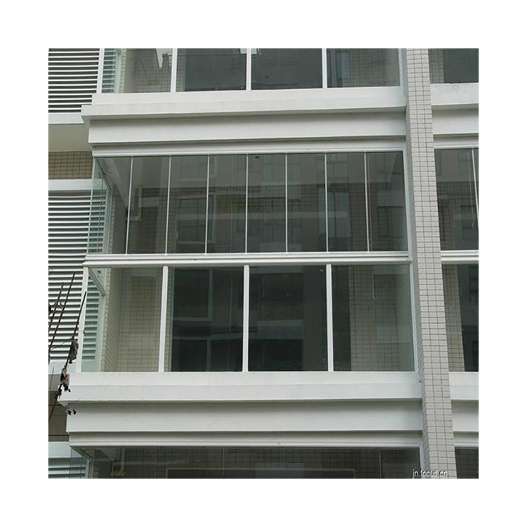 Precio de barandilla de vidrio sin marco de aluminio, puertas y ventanas plegables en Dubái con marco delgado y deslizamiento horizontal