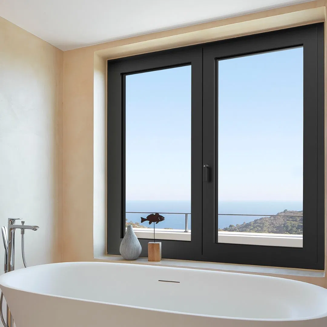 Ventana de casement de aluminio de color personalizado que combina con cualquier estilo arquitectónico