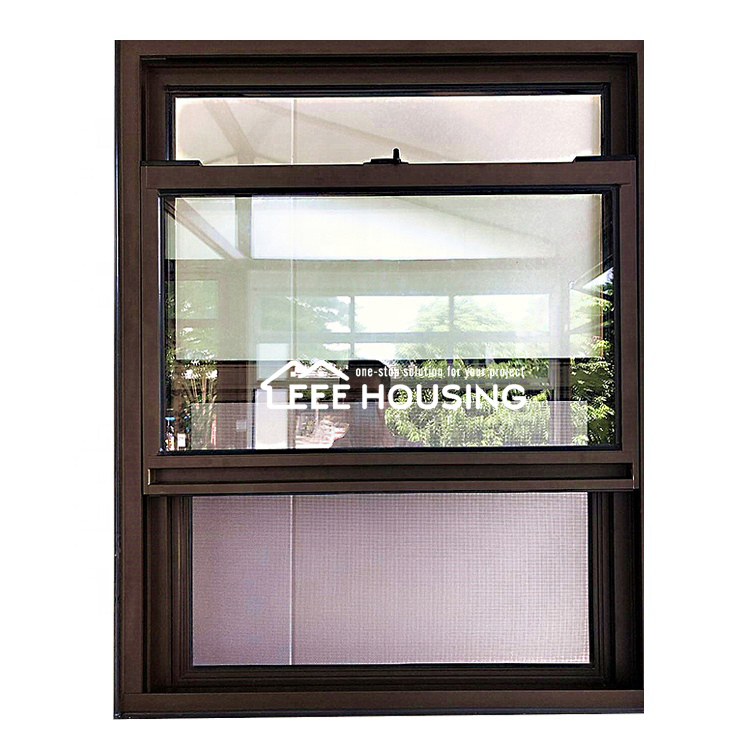 Suministro directo de fábrica de China de ventana de aluminio de ruptura térmica de un solo panel americano, ventana de doble panel, ventana deslizante