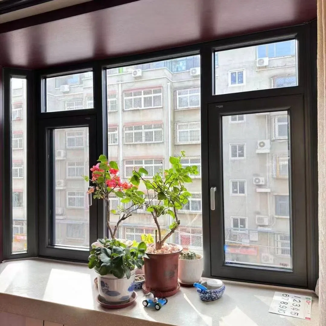 Fábrica Baiyiyuan, marca líder en China, ventana de casement de aluminio de alta calidad, ventana de hoja doble o simple