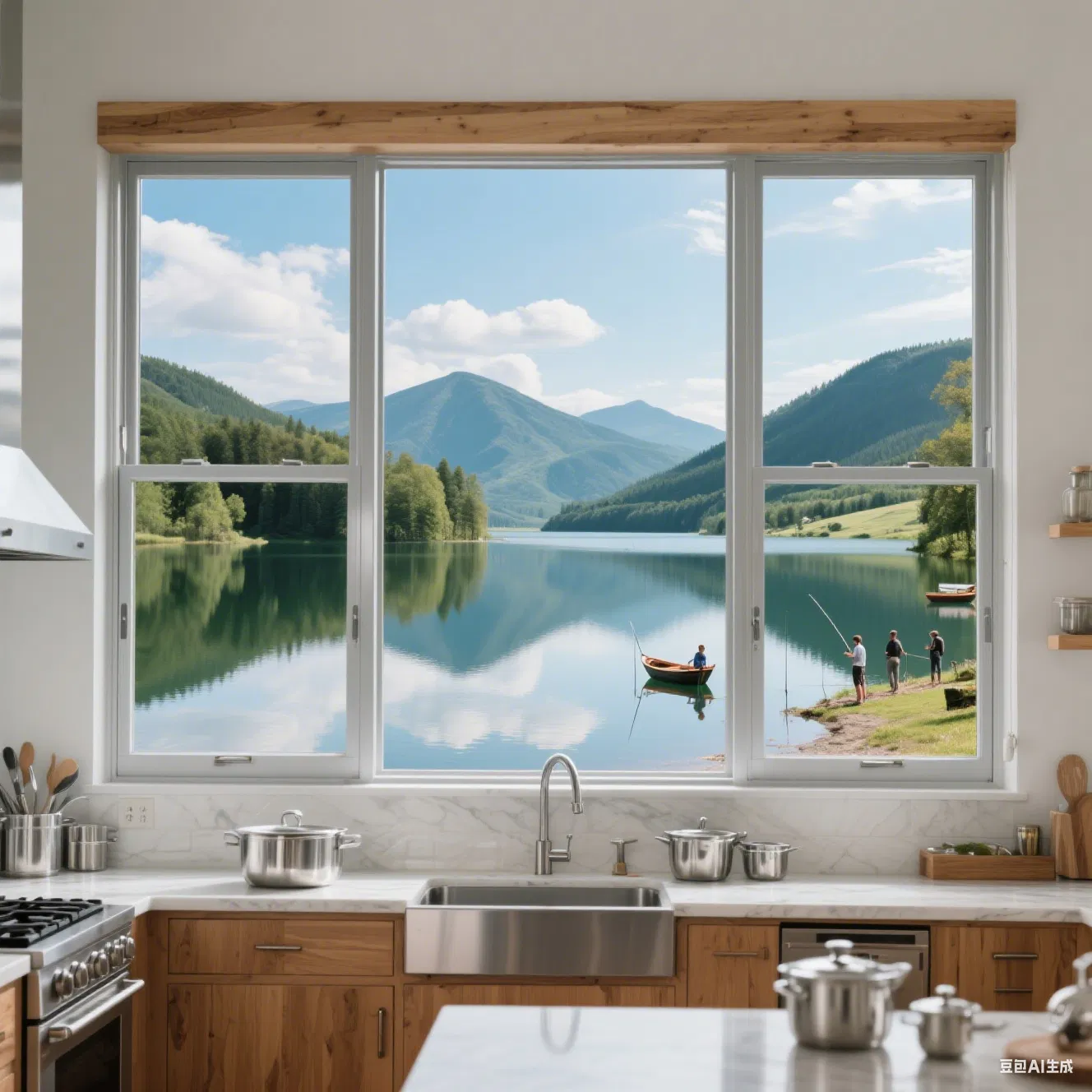 Ventana de aluminio negro de casement duradera para un diseño de hogar elegante
