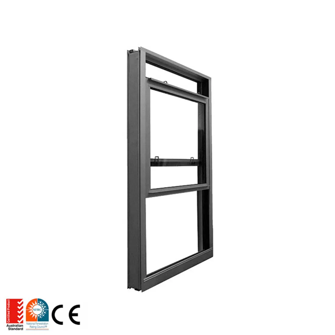 Ventanas de aluminio de un solo panel oscilante y de un solo panel deslizante Ventana de un solo panel deslizante