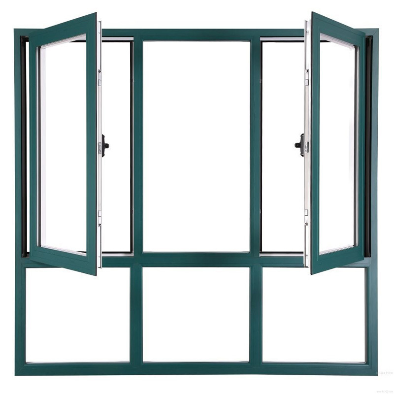 Marca líder de China, ventana de aluminio de alta calidad con hoja abatible / doble o simple