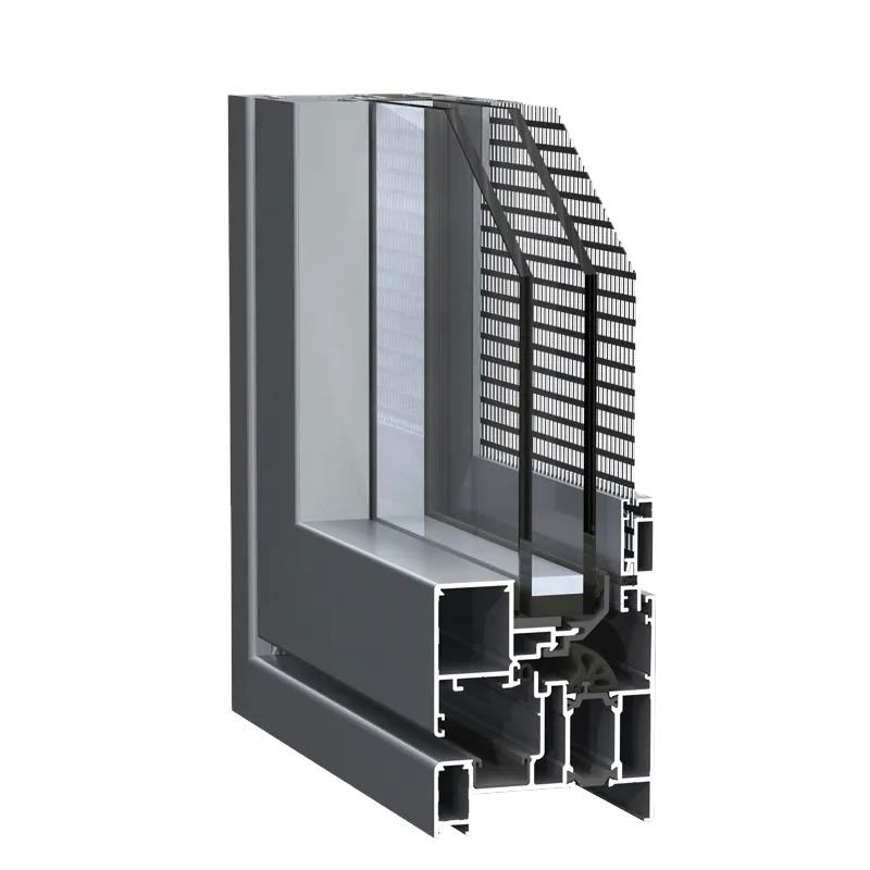 Ventana de casement de marco de aleación de aluminio a prueba de sonido de estilo moderno personalizada de fábrica en China