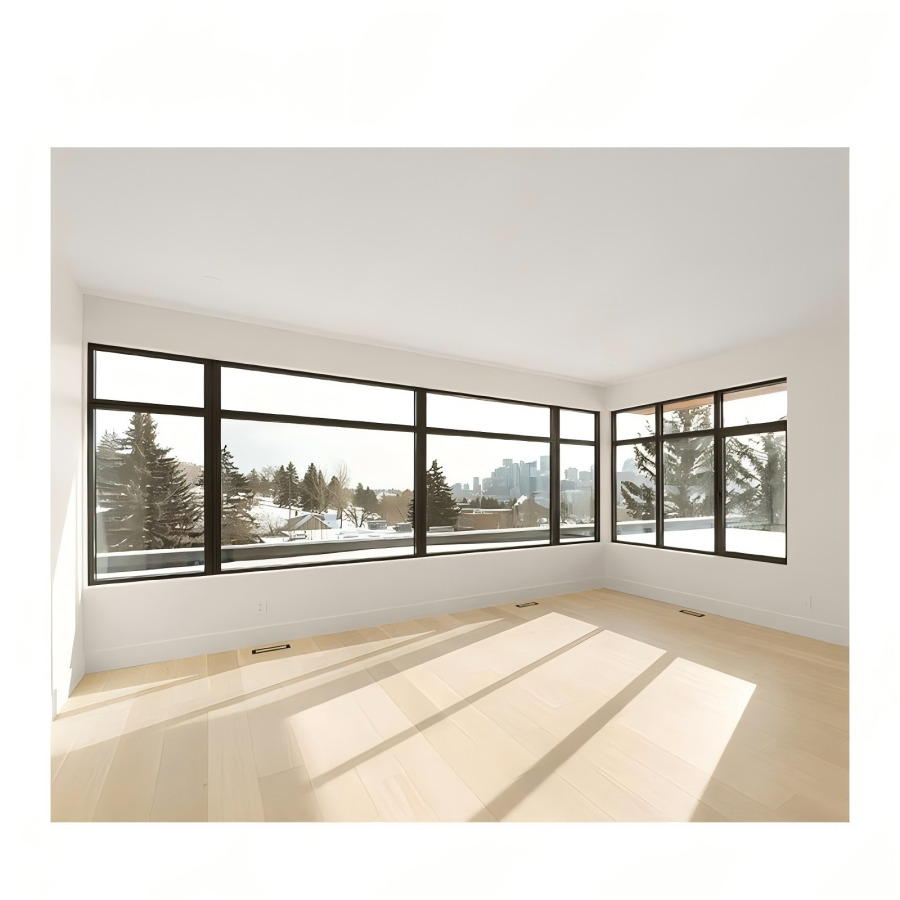 Sistema de Ventana de Vidrio Deslizante de Tres Rieles con Malla de Diamante Premium