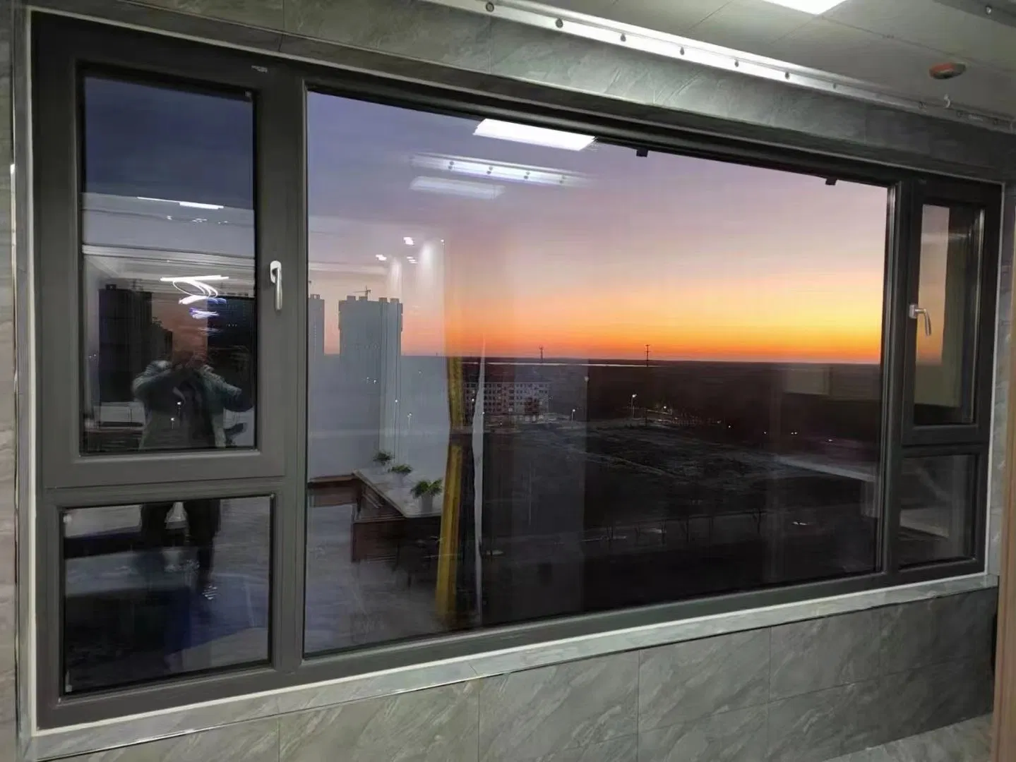 Fábrica Baiyiyuan, marca líder en China, ventana de casement de aluminio de alta calidad, ventana de hoja doble o simple