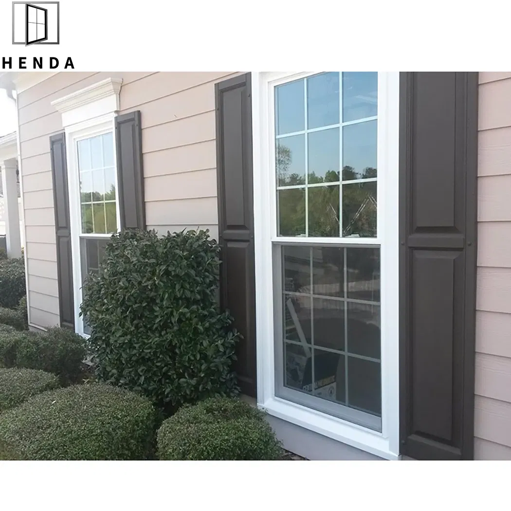Ventana de doble hoja de estilo americano de aluminio, ventana de una hoja, ventana deslizante