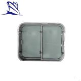 Ventana rectangular deslizante de doble hoja de aluminio ligero marino