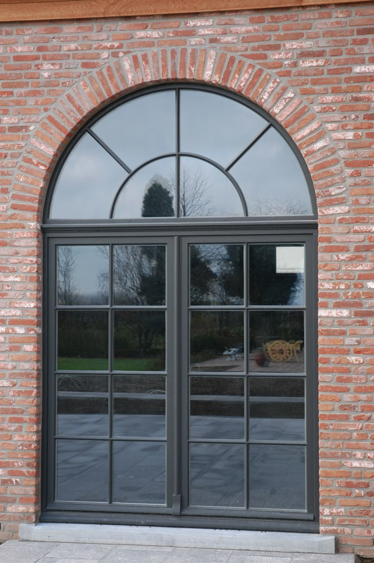 Ventana Fija de Cristal Arqueada de Aluminio con Privacidad y Protección UV