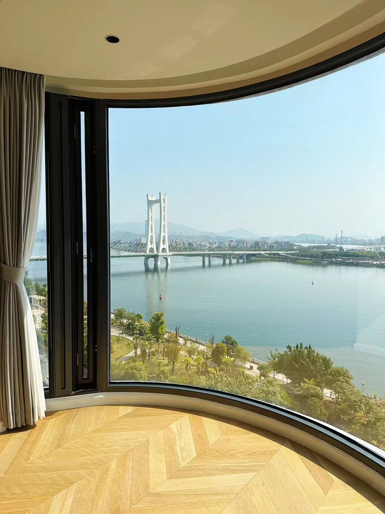 Ventanas de aluminio con ruptura térmica, de cristal, de casement, curvadas y arqueadas para sala de estar