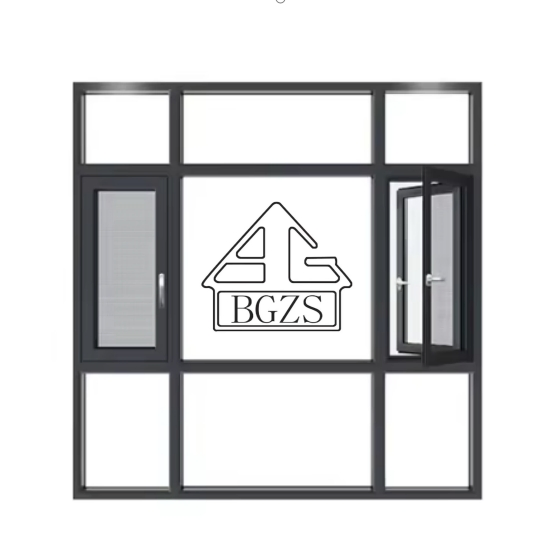 Ventana de Casement de Aluminio de Alta Calidad Bgzs, Ventana de Hoja Doble o Simple para Escuela y Hogar