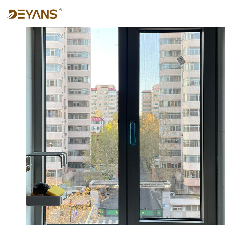 Ventana de casement de aluminio de tamaño personalizado con marco ultra delgado
