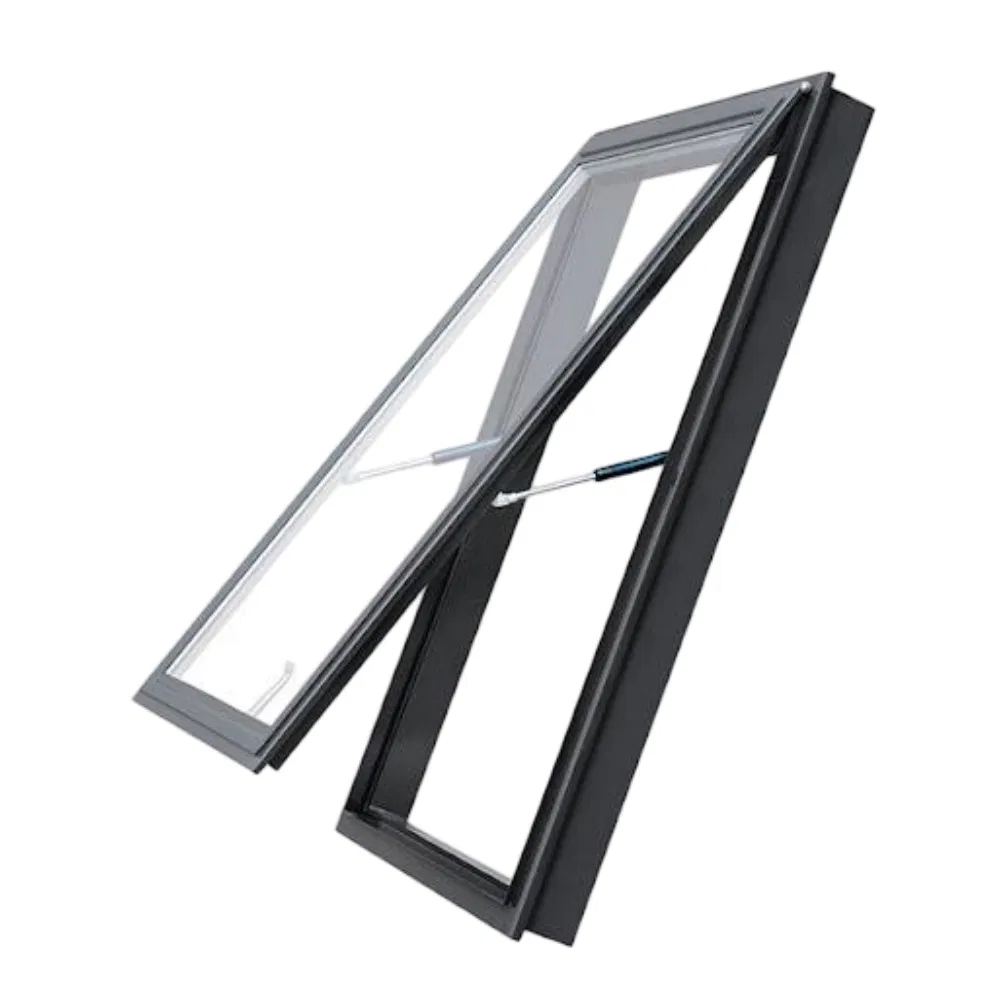 Ventana de toldo de aluminio con ruptura térmica de vidrio templado transparente de doble acristalamiento eficiente en energía para apartamentos de hotel