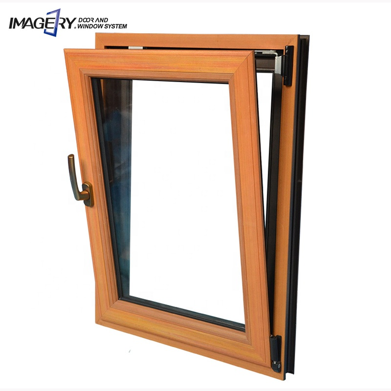 Ventanas de triple vidrio de aluminio con ruptura térmica de alta eficiencia estándar CE, de apertura oscilobatiente