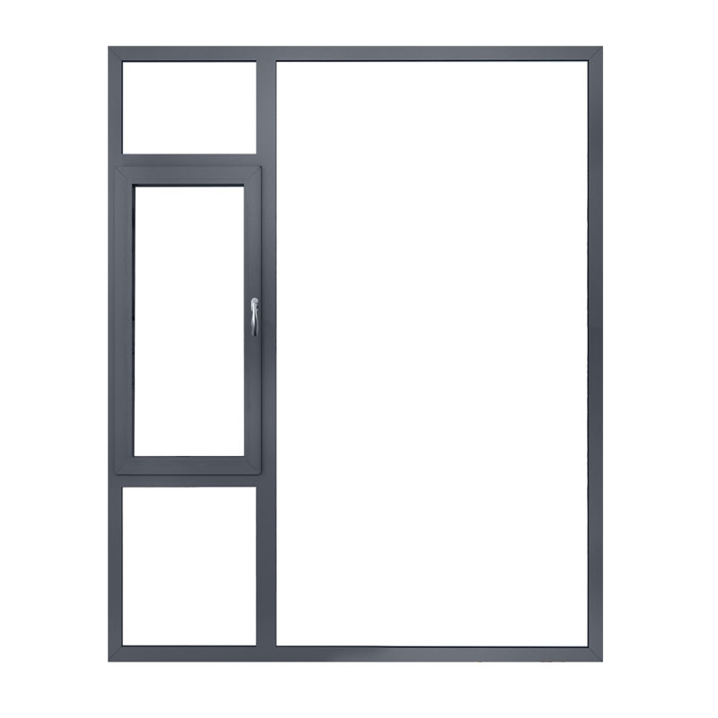 Ventana de hoja doble de cristal de baja emisividad para casa personal, ventana francesa de aluminio de hoja abatible