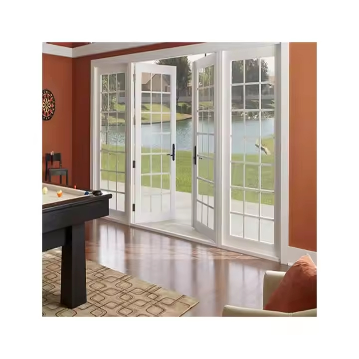 Ventana deslizante de aleación de aluminio negro con vidrio aislante doble