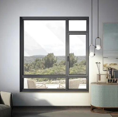 Ventanas de casement de marco de aleación de aluminio con ruptura térmica, resistentes a huracanes, de alta calidad, con doble vidrio y anti-robo para casas
