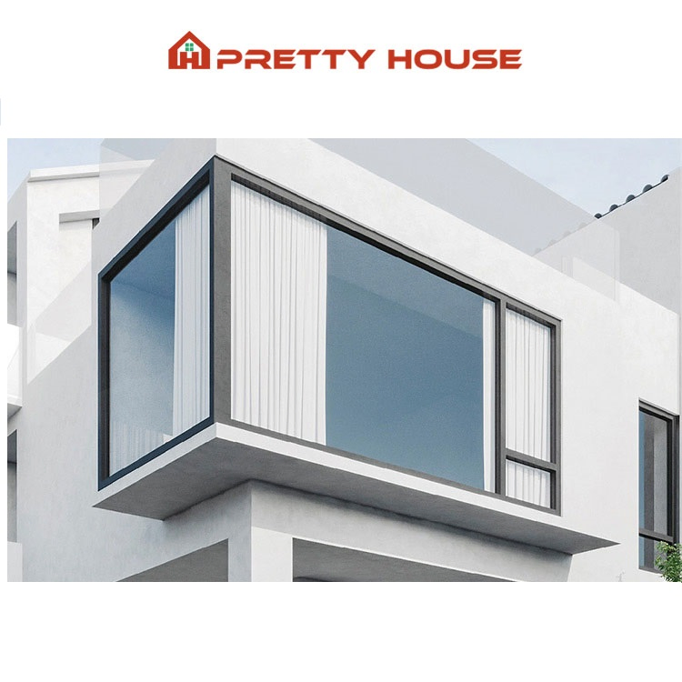 Aprobación de Florida Ventanas de Aluminio Doble Acristalamiento Templado Resistentes a Impactos a Prueba de Huracanes