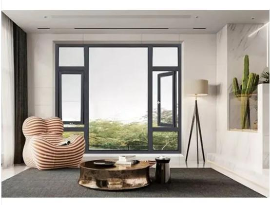 Ventana de casement de aluminio de alta calidad de la marca líder en China, ventana de hoja doble o simple