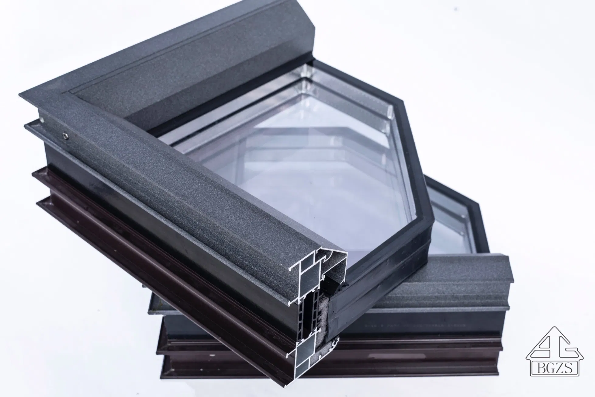 Ventana de Casement de Aluminio de Alta Calidad Bgzs, Ventana de Doble o Sola Hoja para Escuela, Hogar, Hotel