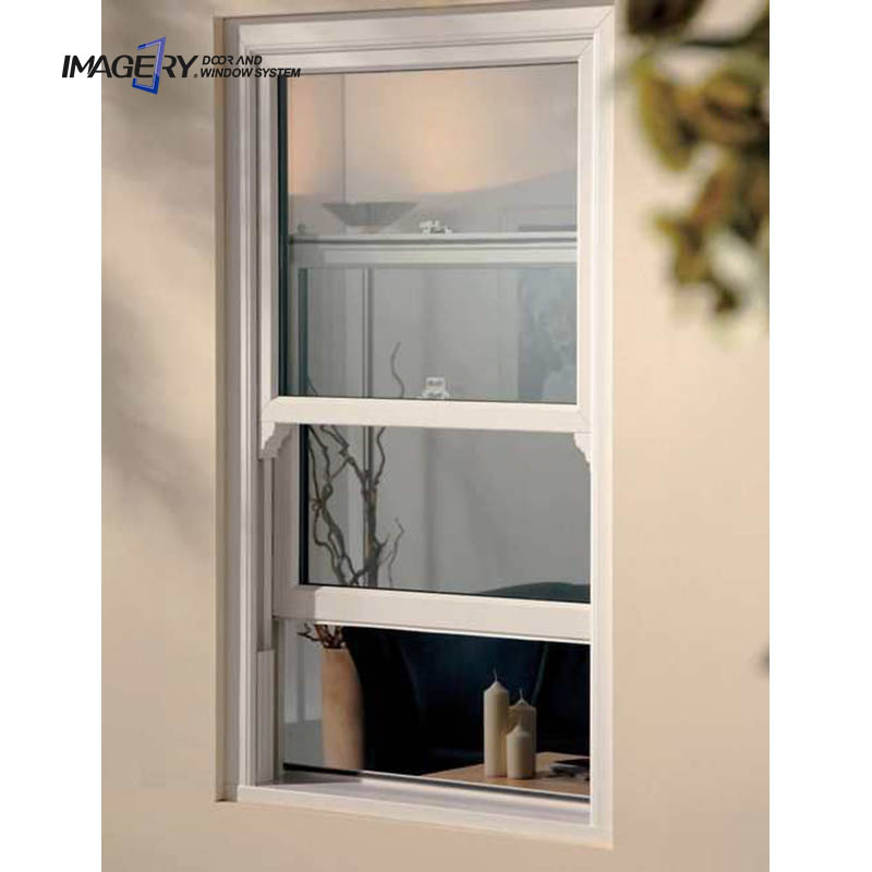 Ventanas deslizantes verticales de una sola hoja de aluminio al estilo americano