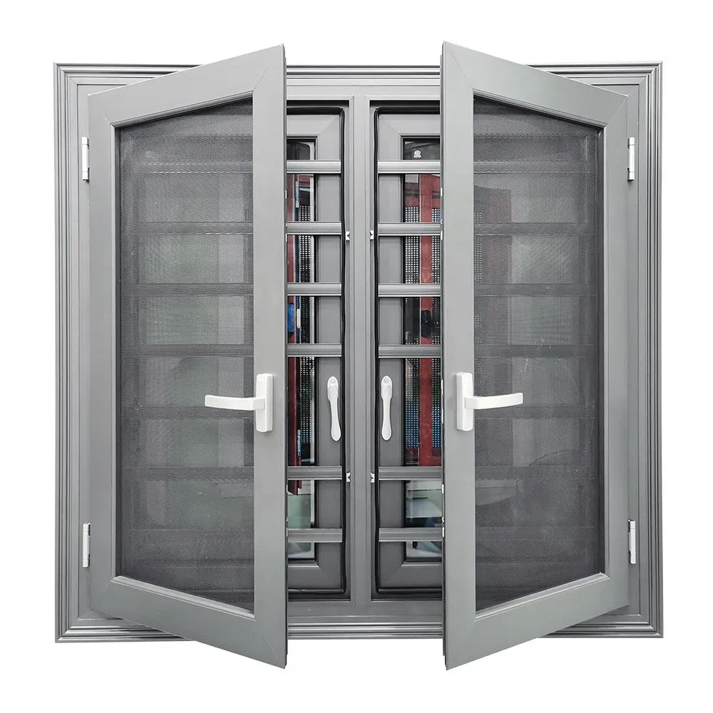 Ventanas de casement de aluminio doble acristaladas premium para aislamiento térmico