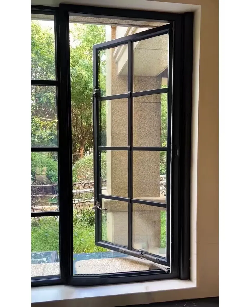 Ventana de casement de aluminio con ruptura térmica en estilo francés country retro con arco