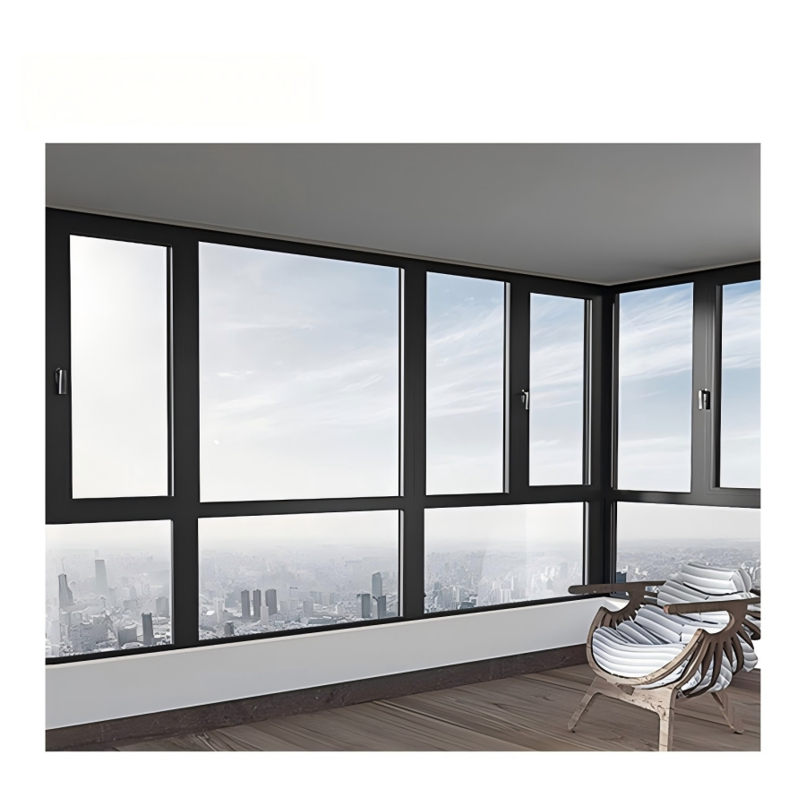 Ventana Premium Aislante Acústico de Ahorro Energético S109 con Sistema de Pantalla Integrada y Apertura Exterior para Villa