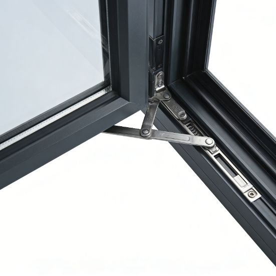 Ventana de toldo de aluminio aislante térmico, con apertura hacia afuera y tilting hacia adentro, anti caída