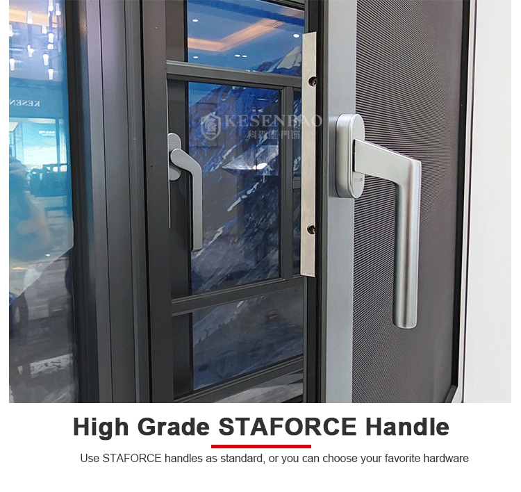 Proveedor Principal 10 Noa Nfrc As2047 Estándar Au/Nz/USA de Ruptura Térmica Triple Acristalamiento Ventanas de Aluminio de Casement