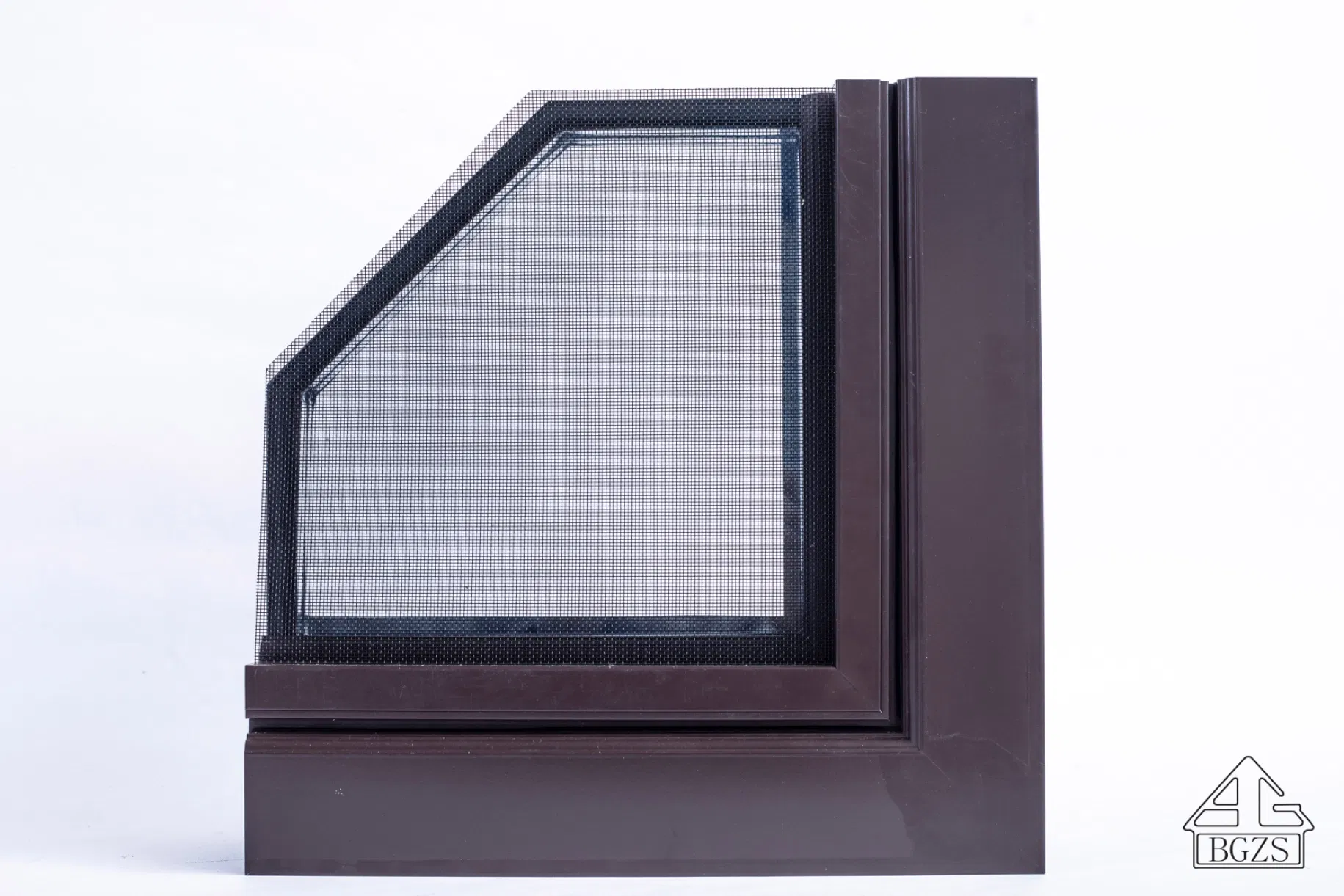 Ventana de Casement de Aluminio de Alta Calidad Bgzs, Ventana de Doble o Sola Hoja para Escuela, Hogar, Hotel