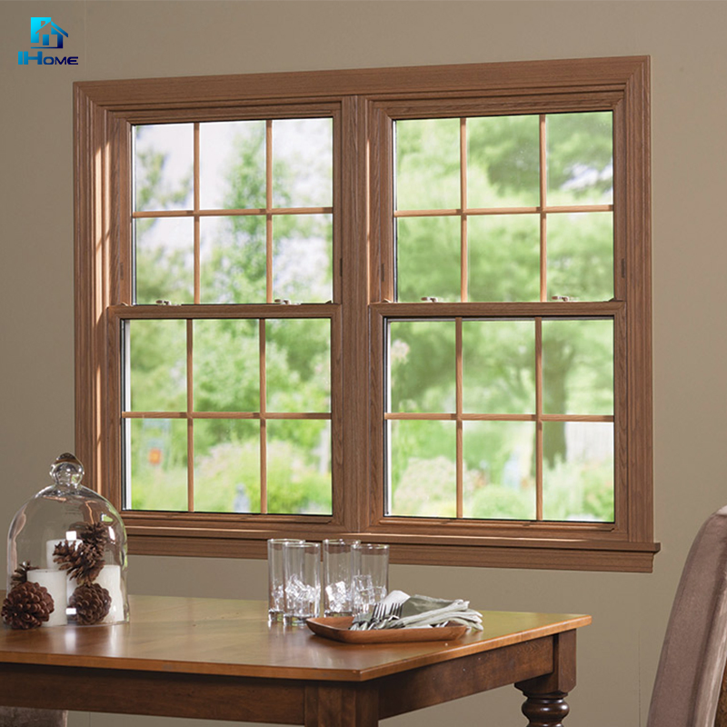 Diseño de reja de ventana de guillotina solo cocina colgados de aluminio de deslizamiento vertical deslizante de cristal de ventana toldo