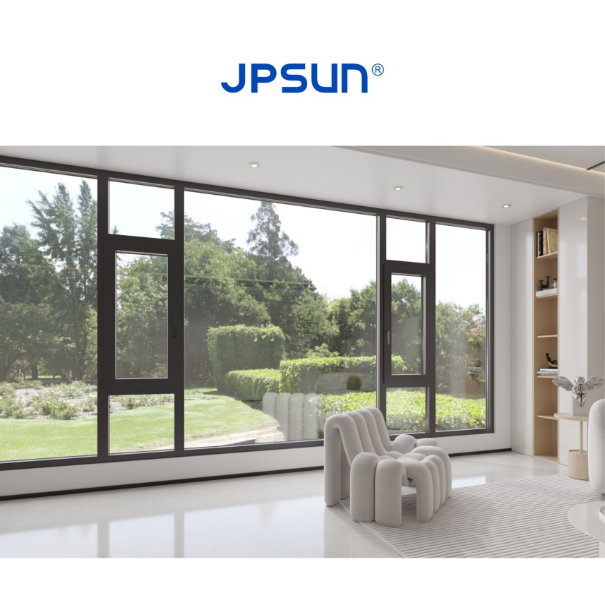 Ventana de casement de aluminio a prueba de sonido utilizando construcción de vidrio aislante para una efectiva reducción de ruido