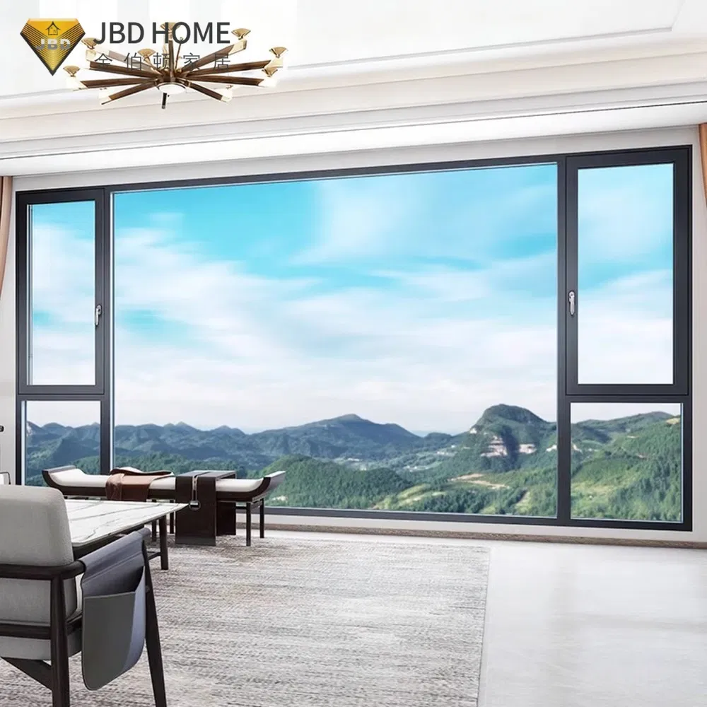 Ventanas de aluminio de doble acristalamiento premium para aislamiento acústico