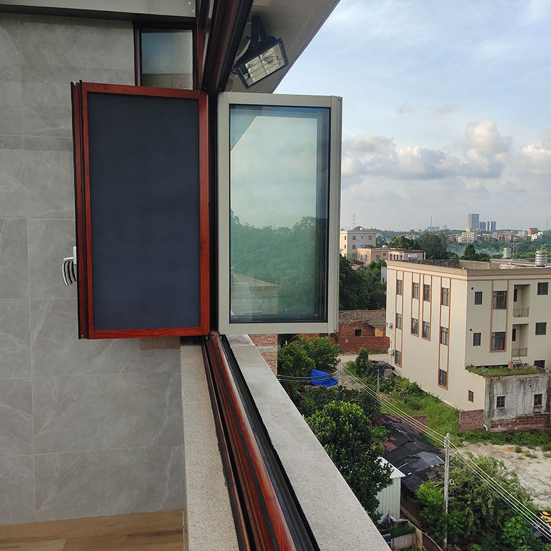 Ventanas de aluminio, ventana corrediza, parte inferior de la ventana de un solo panel