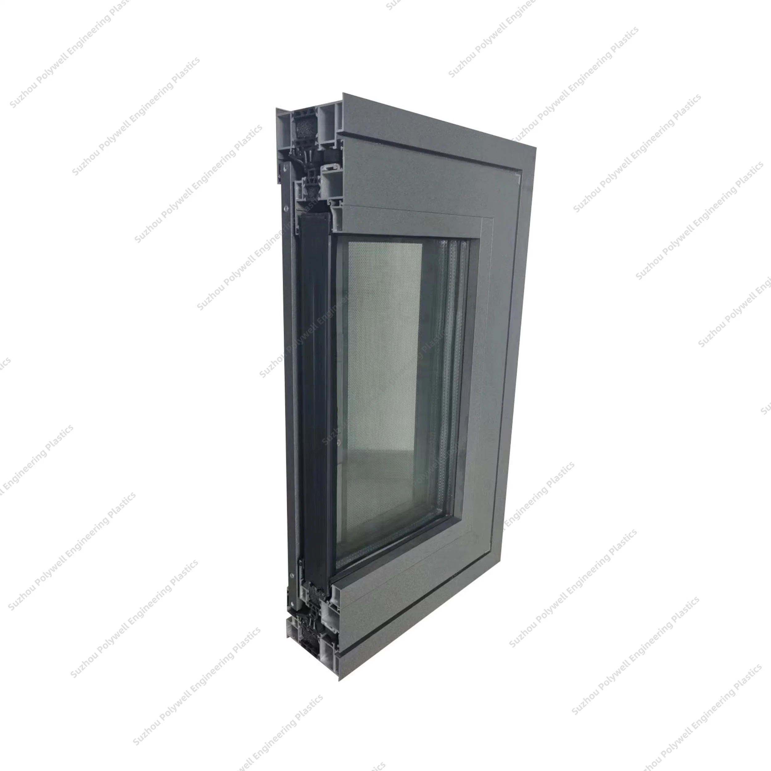 Ventana y puerta de guillotina simple y doble de aluminio deslizante personalizada