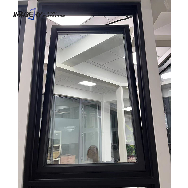 Ventanas de triple vidrio de aluminio con ruptura térmica de alta eficiencia estándar CE, de apertura oscilobatiente