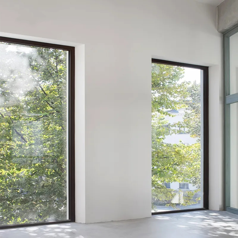 Fabricante principal de China Ventanas arquitectónicas fijas negras personalizadas Ventanas modernas de aleación de aluminio